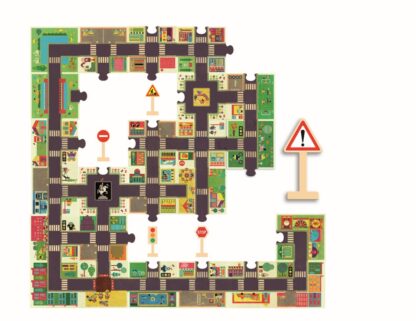 Riesenpuzzle Stadt