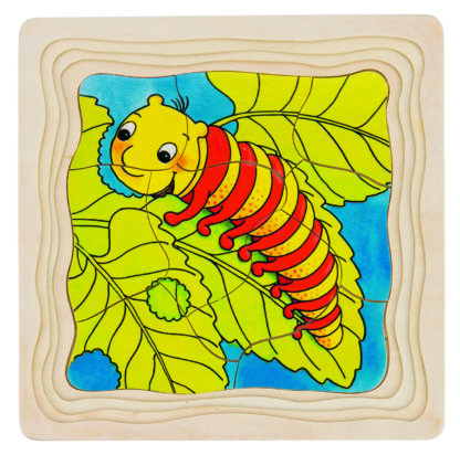Schichtenpuzzle Die Raupe