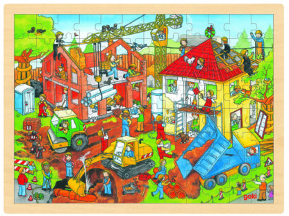 Einlegepuzzle Baustelle