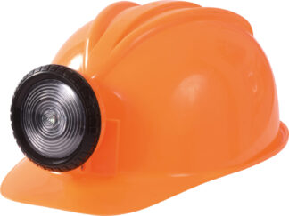Bauhelm mit Lampe orange