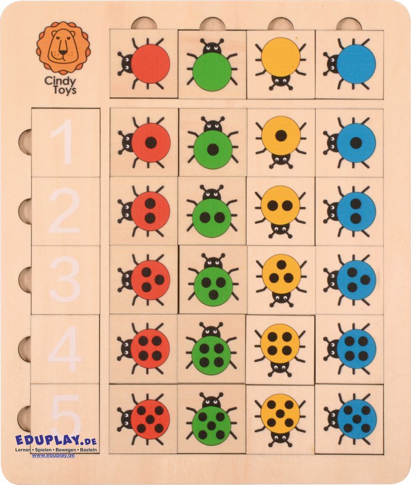Marienkäfer Zahlenpuzzle