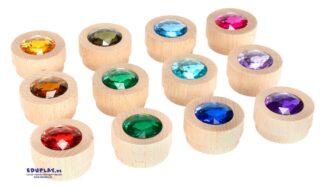 Holz-Funkelsteine 12er