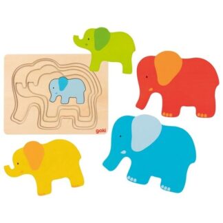 Schichtenpuzzle Elefant