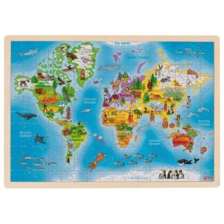 Einlegepuzzle Welt