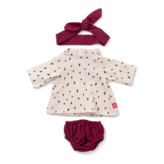 Shirt beige/rot, kurze Hose