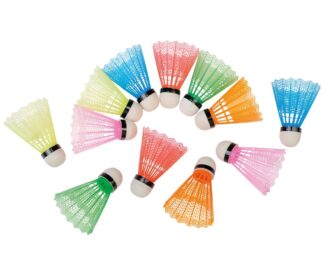 12 Kunststofffederbälle